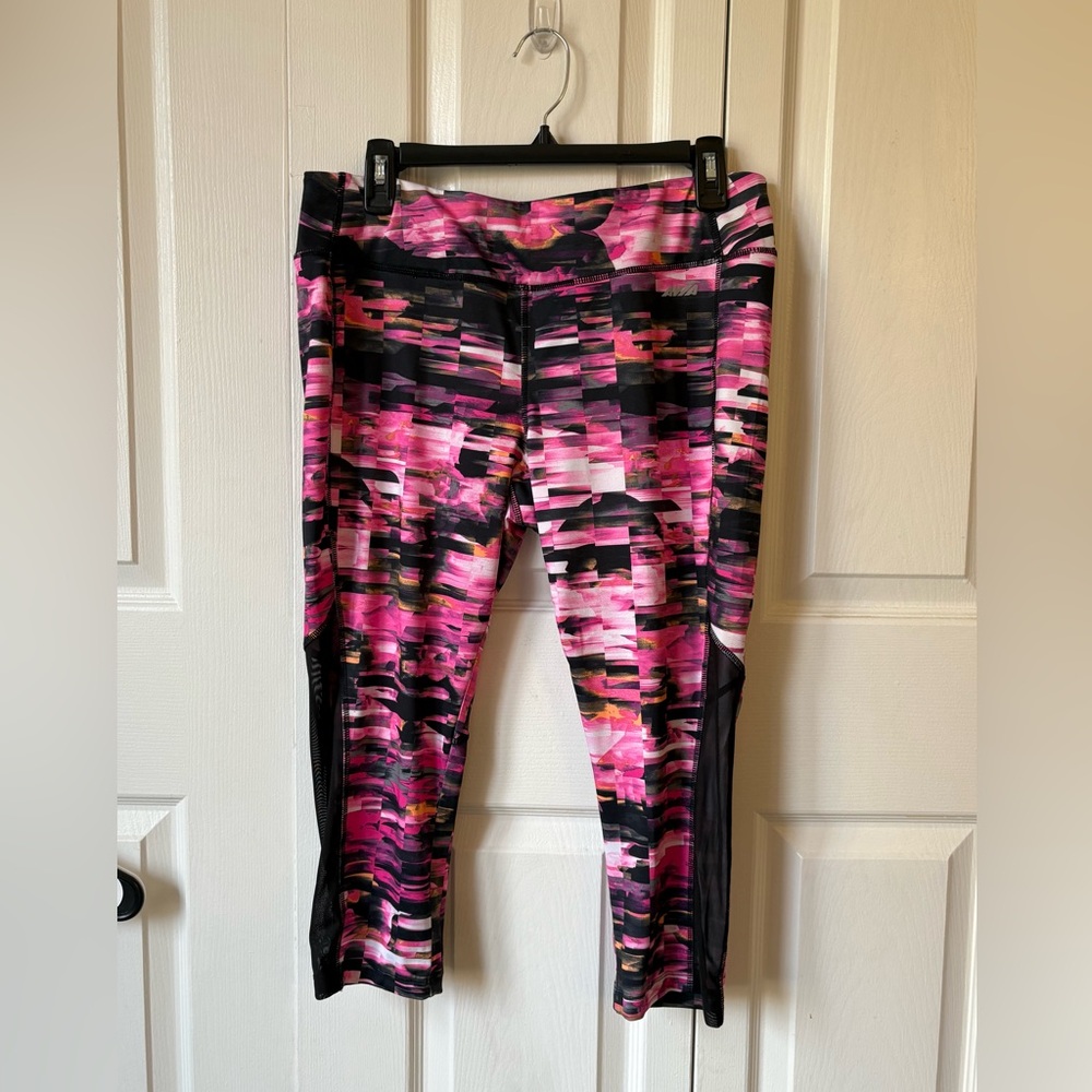 Avia Pink and Black Patterned Leggings